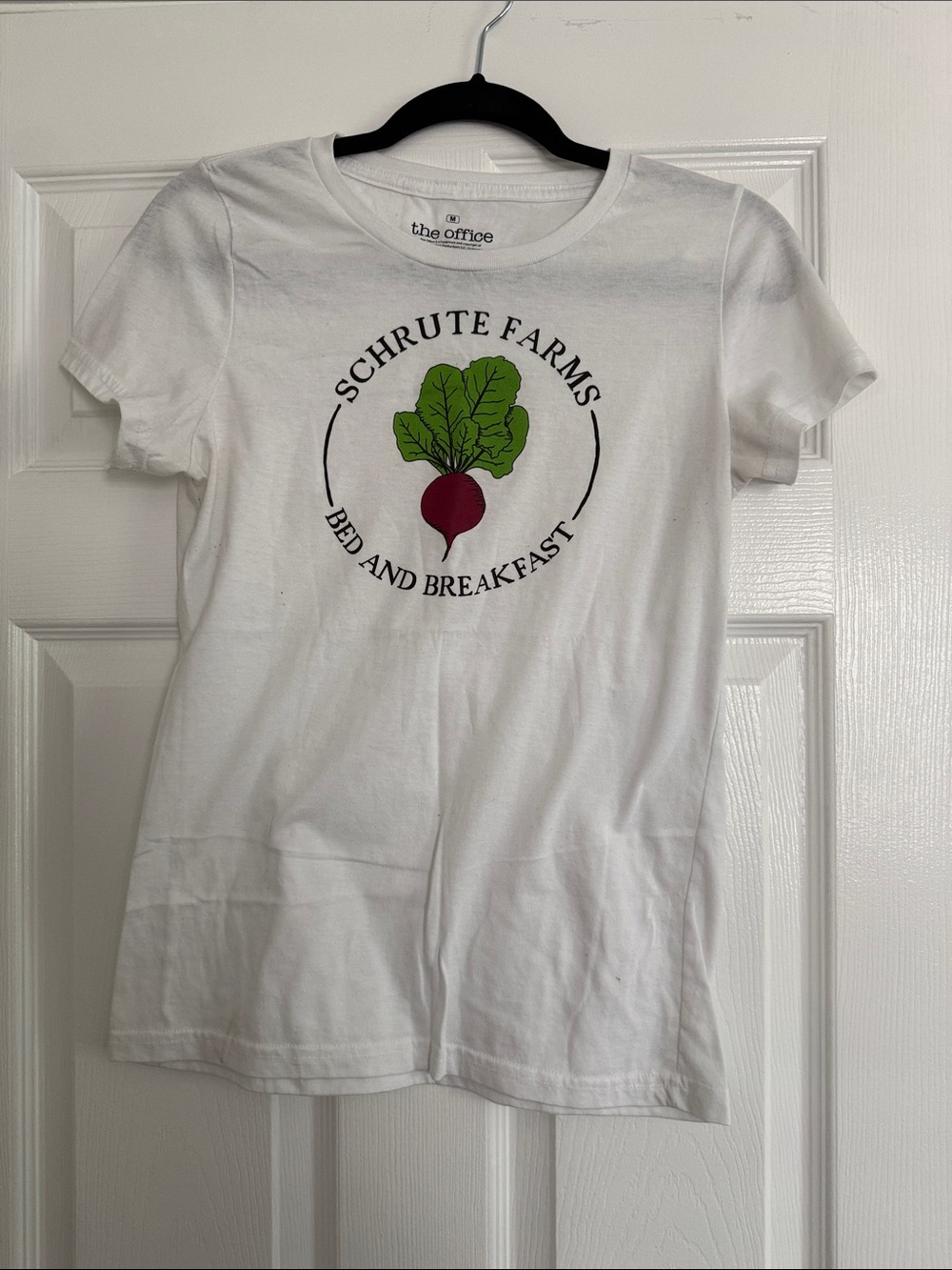 The Office White "Schrute Farms" Graphic Short Sleeve Tee